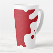 Custom Tomato Red Splash Noise Latte Mug Latte Mok (Rechterhoek)