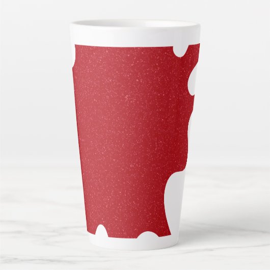 Custom Tomato Red Splash Noise Latte Mug Latte Mok (Voorkant)