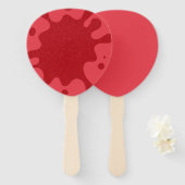 Custom Tomato Red Splash Paddle Fans (Set of 10) Handwaaier (Voorkant en achterkant)