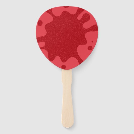 Custom Tomato Red Splash Paddle Fans (Set of 10) Handwaaier (Voorkant)