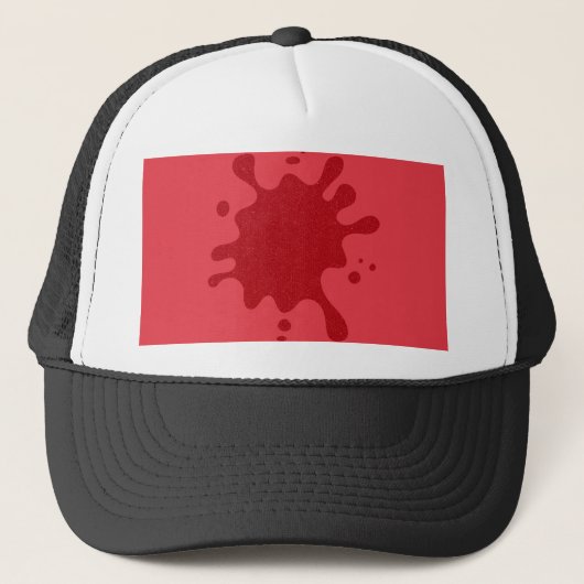 Custom Tomato Red Splash Trucker Hat Pet (Voorkant)
