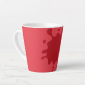 Custom Tomato Red Splat Mug – Editable Design Latte Mok (Linkerhoek)