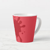 Custom Tomato Red Splat Mug – Editable Design Latte Mok (Rechterhoek)