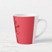 Custom Tomato Red Splat Mug – Editable Design Latte Mok (Rechts)