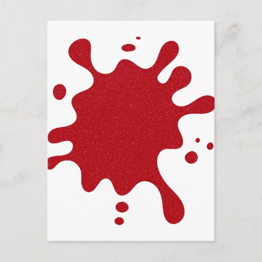 Custom Tomato Red Splatter Announcement Postcard Aankondigingskaart (Voorkant)