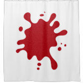 Custom Tomato Red Splatter Graphic Curtain Douchegordijn (Voorkant)