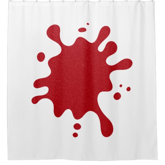 Custom Tomato Red Splatter Graphic Curtain Douchegordijn (Voorkant)