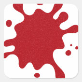 Custom Tomato Red Splatter Stickers (White Base) (Voorkant)