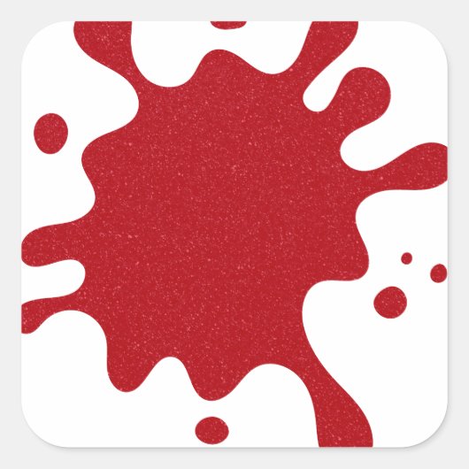 Custom Tomato Red Splatter Stickers (White Base) (Voorkant)