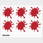 Custom Tomato Red Splatter Stickers (White Base) (Vel)