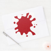Custom Tomato Red Splatter Stickers (White Base) (Envelop)