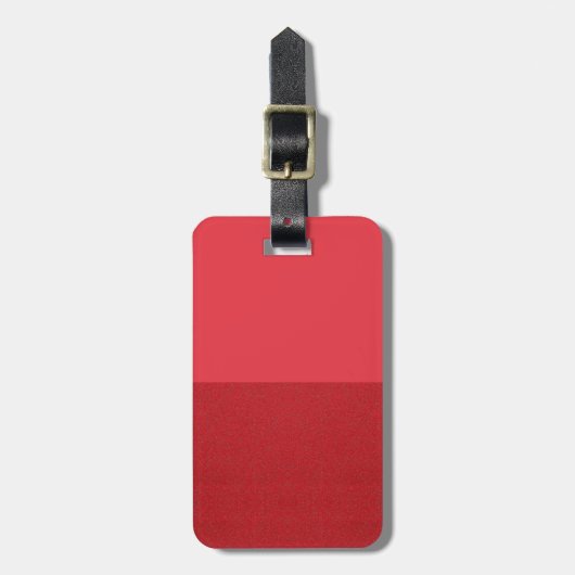 Custom Tomato Red Split Bagagelabel (Voorkant verticaal)