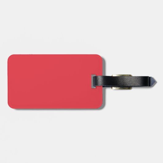 Custom Tomato Red Split Bagagelabel (Achterkant horizontaal)