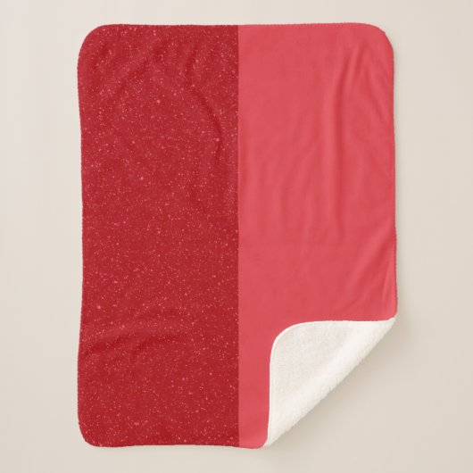 Custom Tomato Red Split Sherpa Blanket Deken (Voorkant)