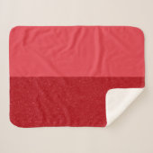 Custom Tomato Red Split Sherpa Blanket Deken (Voorkant (horizontaal))