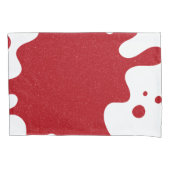 Custom Tomato Red & White Splash Pillowcase Kussensloop (Voorkant)