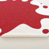 Custom Tomato Red & White Splash Sherpa Blanket Sherpa Deken (3/4)