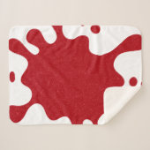 Custom Tomato Red & White Splash Sherpa Blanket Sherpa Deken (Voorkant (horizontaal))