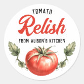 Custom Tomato Relish Canning label (Voorkant)