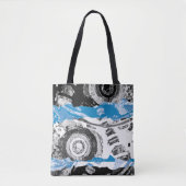 Custom Tote Bag Medium, Shoulder - Wave Mechanism (Voorkant)