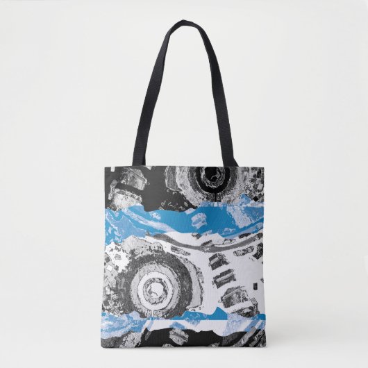 Custom Tote Bag Medium, Shoulder - Wave Mechanism (Voorkant)