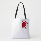 Custom Tote Bag – Red Splash Print (Voorkant)