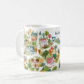 Custom Town Naam Nieuw Home Gift Koffiemok (Voorkant links)