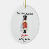 Custom Toy Soldier Nutcracker Photo Christmas Keramisch Ornament (Rechts)