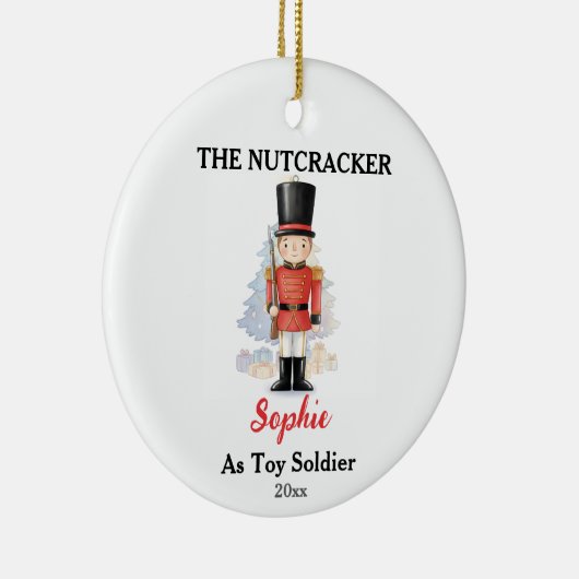 Custom Toy Soldier Nutcracker Photo Christmas Keramisch Ornament (Rechts)