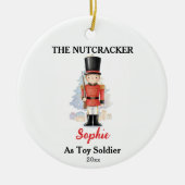 Custom Toy Soldier Nutcracker Photo Christmas Keramisch Ornament (Voorkant)