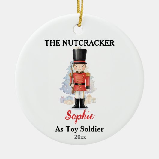 Custom Toy Soldier Nutcracker Photo Christmas Keramisch Ornament (Voorkant)