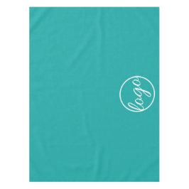Custom Trade Show Business Logo Blauwgroen Tafelkleed