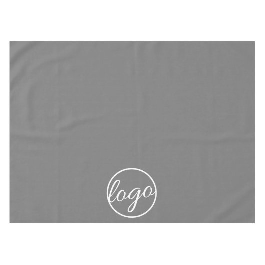 Custom Trade Show Business Logo Grey Tafelkleed (Voorkant (Horizontaal))