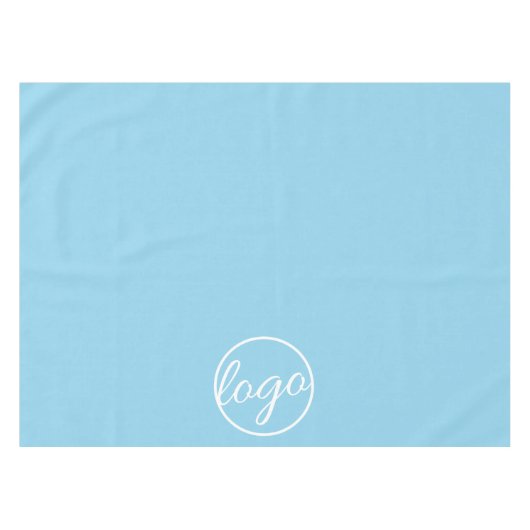Custom Trade Show Business Logo Sky Blue Tafelkleed (Voorkant (Horizontaal))