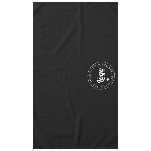 Custom Trade Show Business Logo Zwart Tafelkleed (Voorkant)