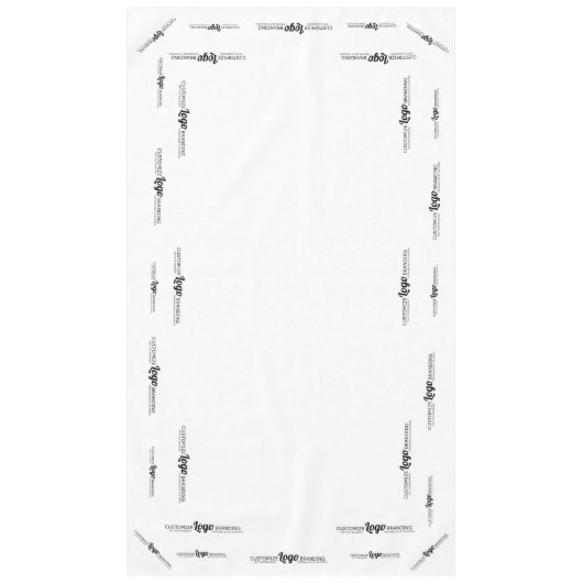 Custom Trade Show zwart-wit merk Logo Tafelkleed (Voorkant)