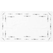 Custom Trade Show zwart-wit merk Logo Tafelkleed (Voorkant (Horizontaal))