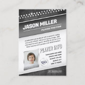 Custom Trading Kaart, Zwart Zilveren Sport Sjabloo Contactkaartje (Achterkant)