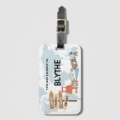 Custom Travel Bag Label - Werk, Reizen, Opslaan, H Bagagelabel (Voorkant (verticaal))