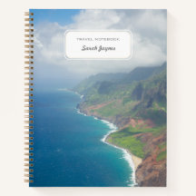 Custom Travel Notitieboek Kauai Hawaii Beach Foto