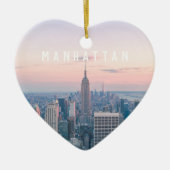 Custom Travel NYC Manhattan New York Keramisch Ornament (Voorkant)
