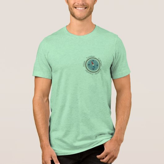 Custom "Traveler & Explorer" Compass T-Shirt – Min (Voorkant)