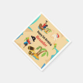 Custom Treasure Map Boy Pirate Birthday Party Servet (Hoek)