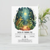 Custom Tree Adventure Woodland Verjaardag Kaart (Staand voorkant)