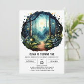 Custom Tree Enchanted Woodland Verjaardag Kaart (Staand voorkant)