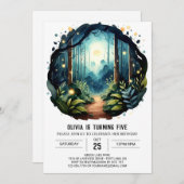 Custom Tree Enchanted Woodland Verjaardag Kaart (Voorkant / Achterkant)