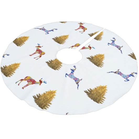 Custom Tree Rok Kleurrijke Kerststemming Kerstboom Rok (Gekanteld)