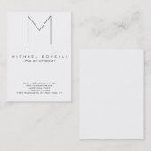 Custom Trendy Bold Monogram Minimalistisch Modern Visitekaartje (Voorkant / Achterkant)