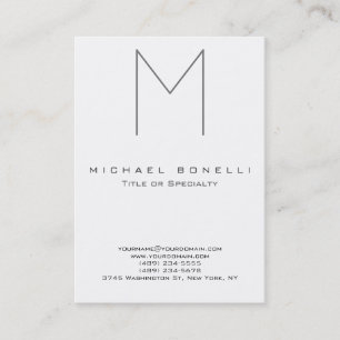 Custom Trendy Bold Monogram Minimalistisch Modern Visitekaartje