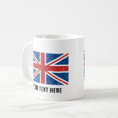 Custom Trendy Britse vlag Koffiemok (Voorkant links)